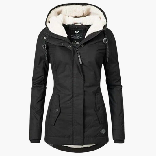 EB | Winterjacke Sherpa-Hoodie - Modischer Parka für Kalte Tage, Figurbetonter Schnitt, Perfekter Alltagsbegleiter