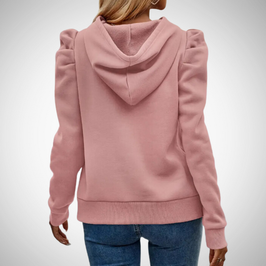 EB | Puff Ärmel Baumwoll Kapuzenpullover
