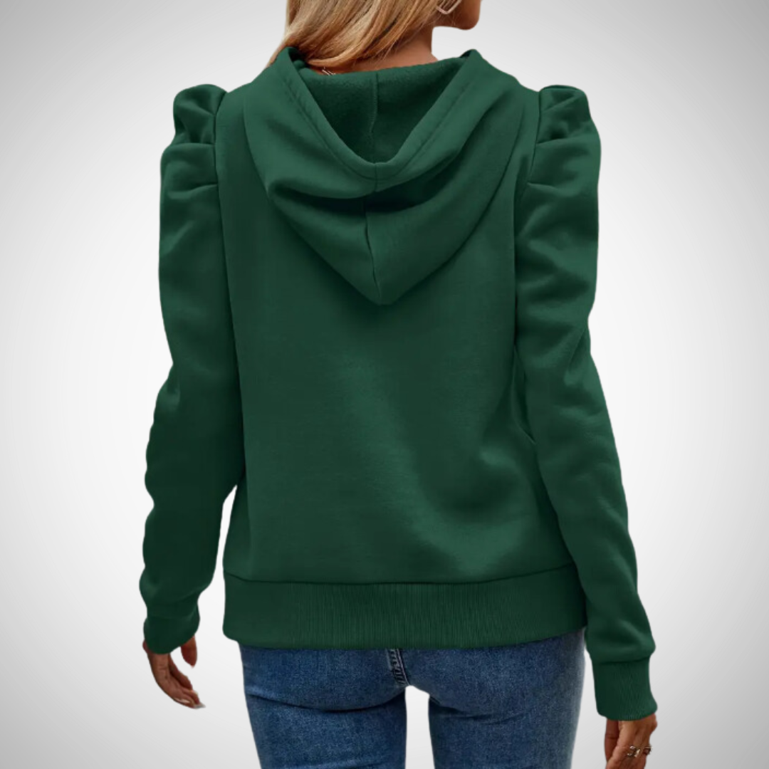 EB | Puff Ärmel Baumwoll Kapuzenpullover