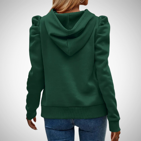EB | Puff Ärmel Baumwoll Kapuzenpullover