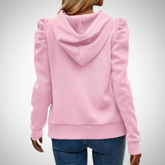 EB | Puff Ärmel Baumwoll Kapuzenpullover