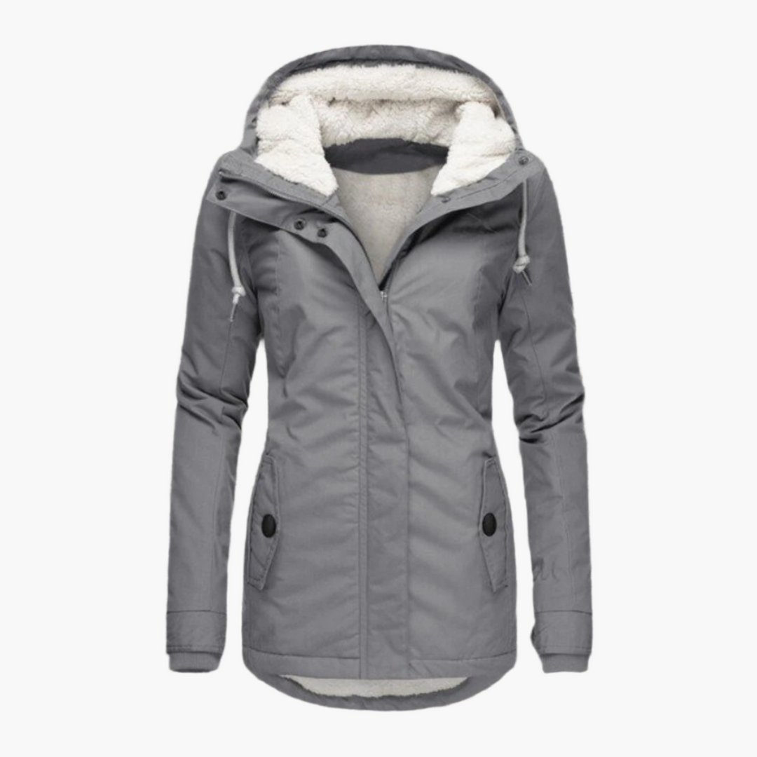 EB | Winterjacke Sherpa-Hoodie - Modischer Parka für Kalte Tage, Figurbetonter Schnitt, Perfekter Alltagsbegleiter