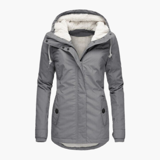 EB | Winterjacke Sherpa-Hoodie - Modischer Parka für Kalte Tage, Figurbetonter Schnitt, Perfekter Alltagsbegleiter