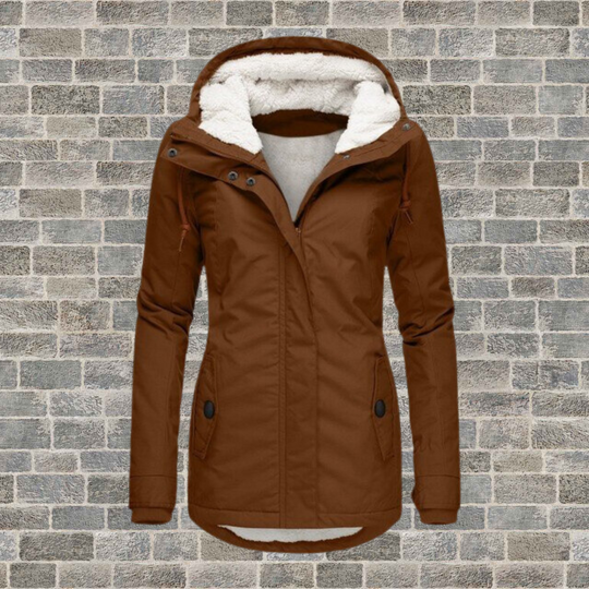 EB | eleganter langer Mantel mit Fellfutter