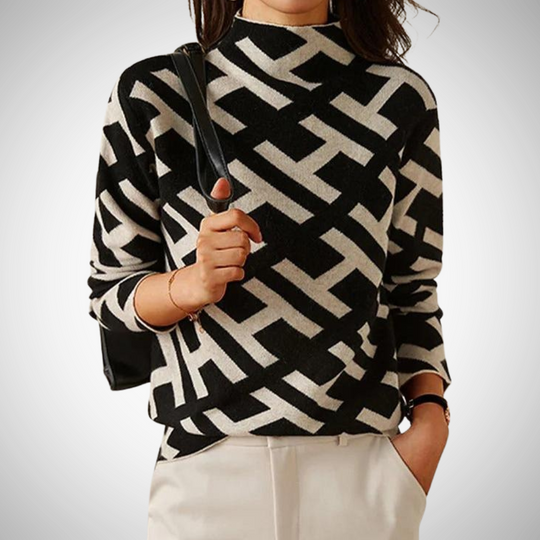 EB | Eleganter Geometrischer Pullover