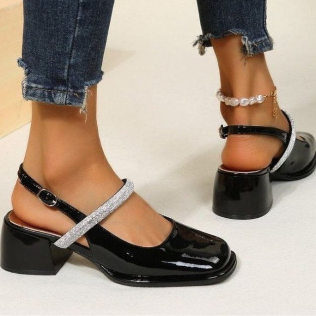 Glitzernde WeißlackPumps EB