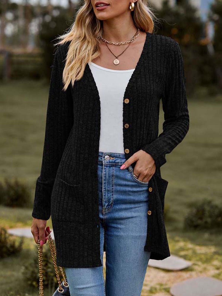 EB | Modische Strickjacke für Frauen mit Taschen