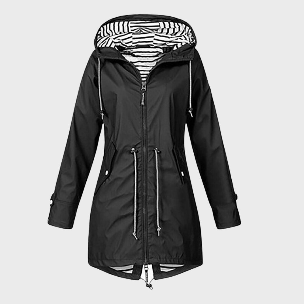EB | Trendy Lange Regenjacke für Damen Carina