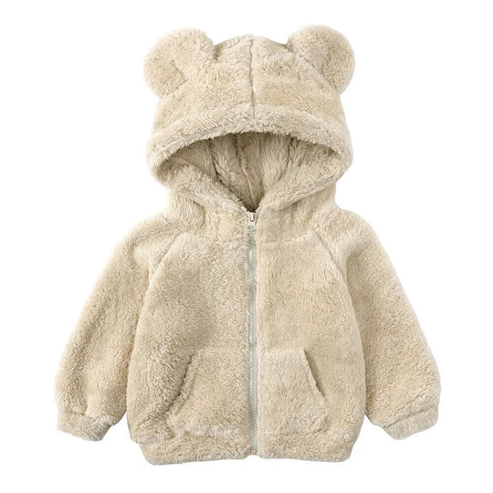 EB Comfort Modische Bären-Kinderjacke aus dickem Samt