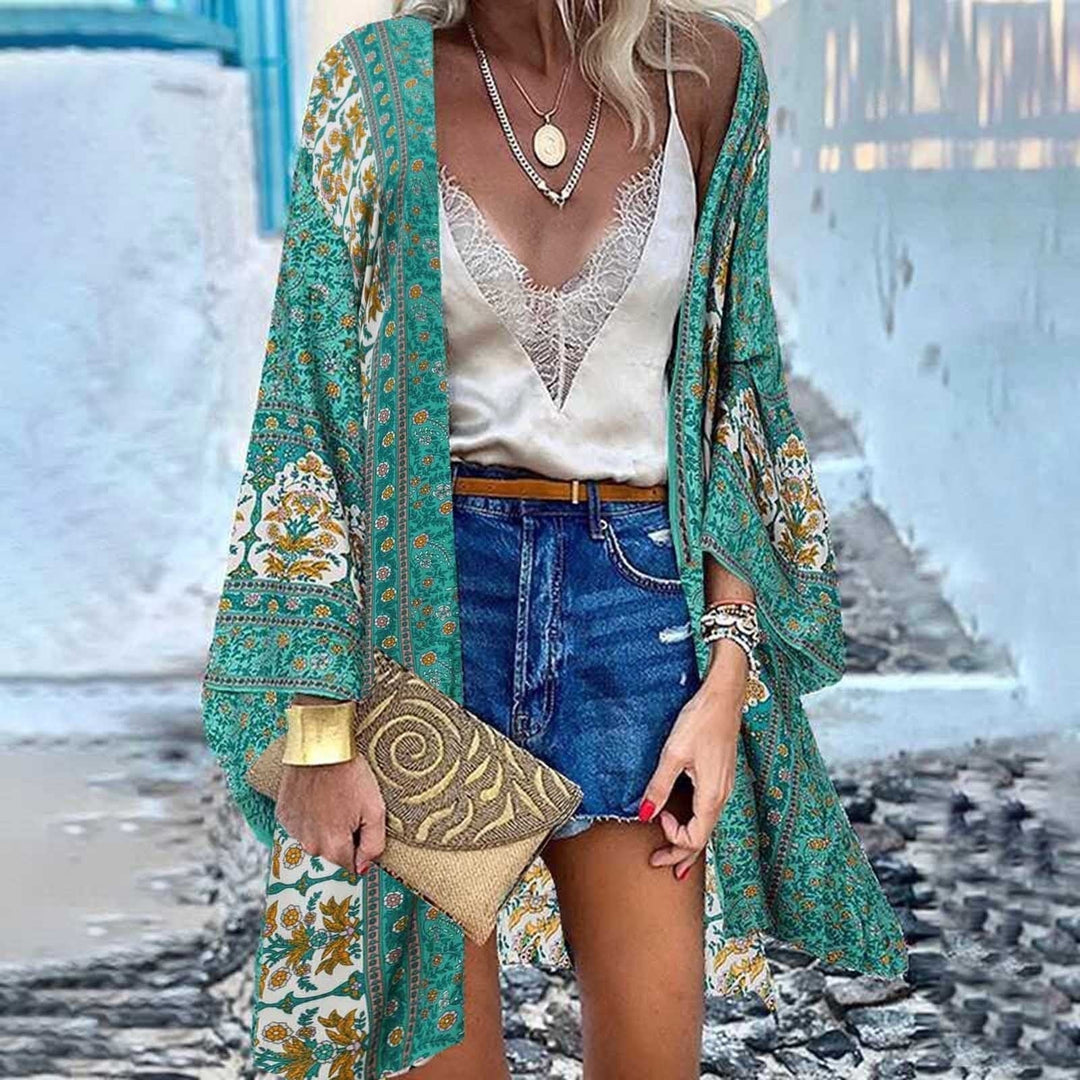 EB | Kimono Erhöhe Deine Sommergarderobe mit Unserem Farbenfrohen Bedruckten Kimono