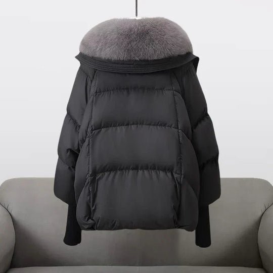 EB | Glamouröse Daunenjacke mit Kunstpelzkragen für Damen