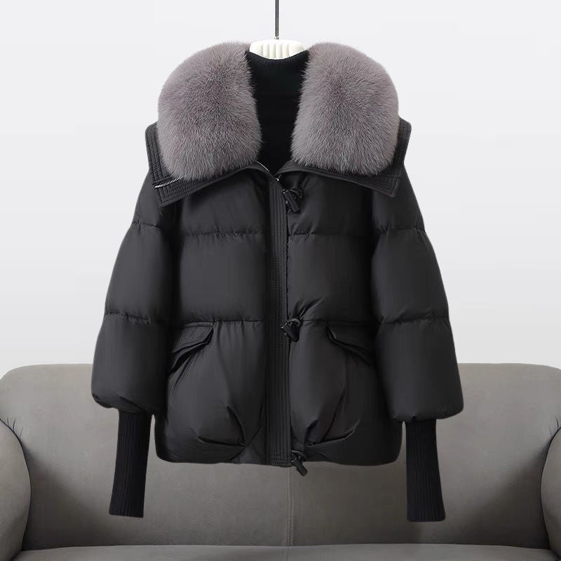 EB | Pufferjacke - Breiter Kragen mit Reißverschluss und Druckknopfverschluss