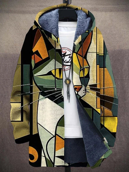 EB | Trendy Damenmantel mit künstlerischem Druck