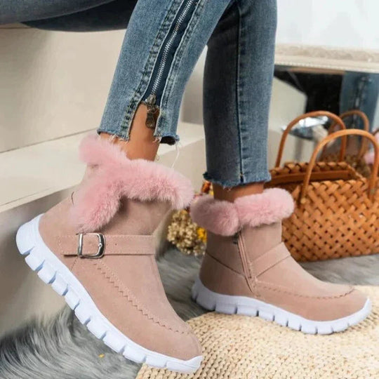 EB | Samt Mid-Tube-Stiefel für Damen – Gemütlicher & Stilvoller Komfort