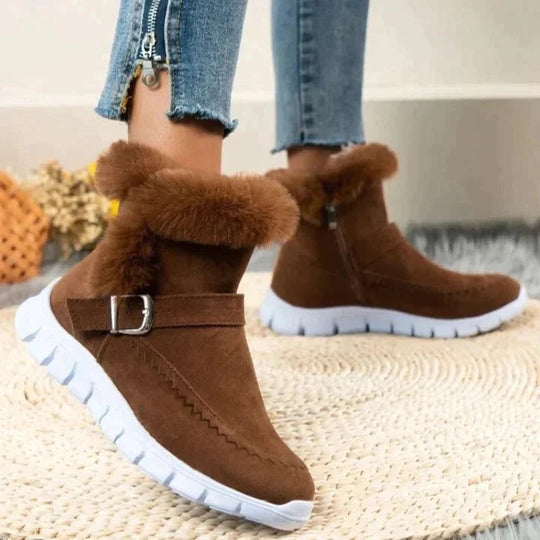 EB | Samt Mid-Tube-Stiefel für Damen – Gemütlicher & Stilvoller Komfort