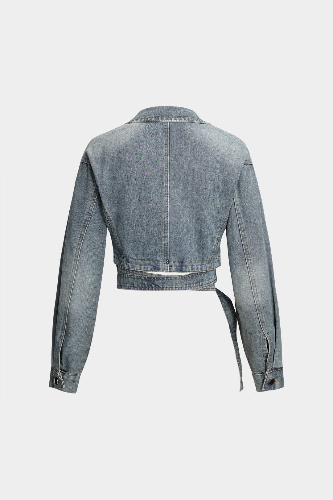 EB | Cropped Wickeljacke Aus Denim Modern und Feminin