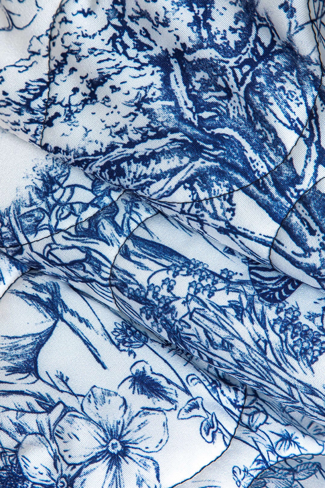 EB | Geblümte Steppjacke mit Blauem Print Stilvoll und Gemütlich