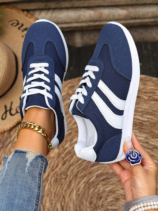 Schnürschuhe - Lässige gestreifte Schuhe für den Alltag für Frauen EB