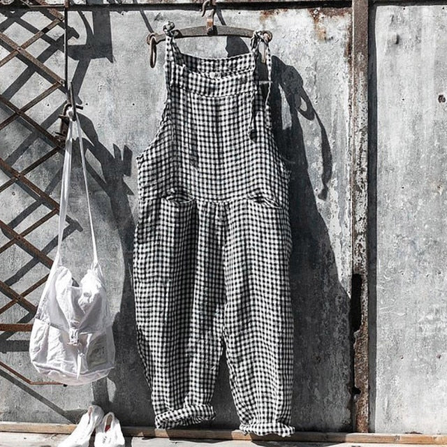 EB - Gestreifter Baggy-Jumpsuit im Vintage-Stil