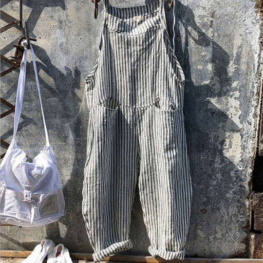 EB - Gestreifter Baggy-Jumpsuit im Vintage-Stil