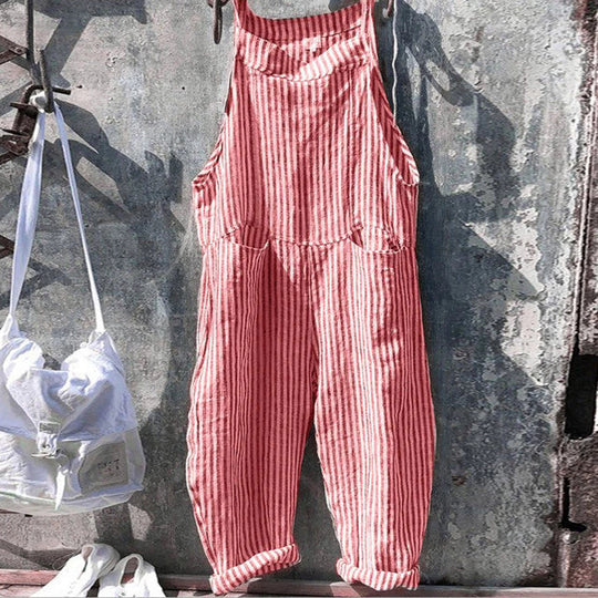 EB - Gestreifter Baggy-Jumpsuit im Vintage-Stil
