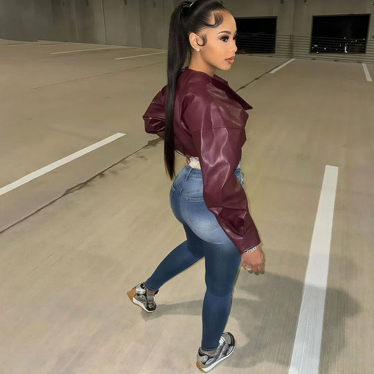 EB | Kunstleder Kurzjacke Damen