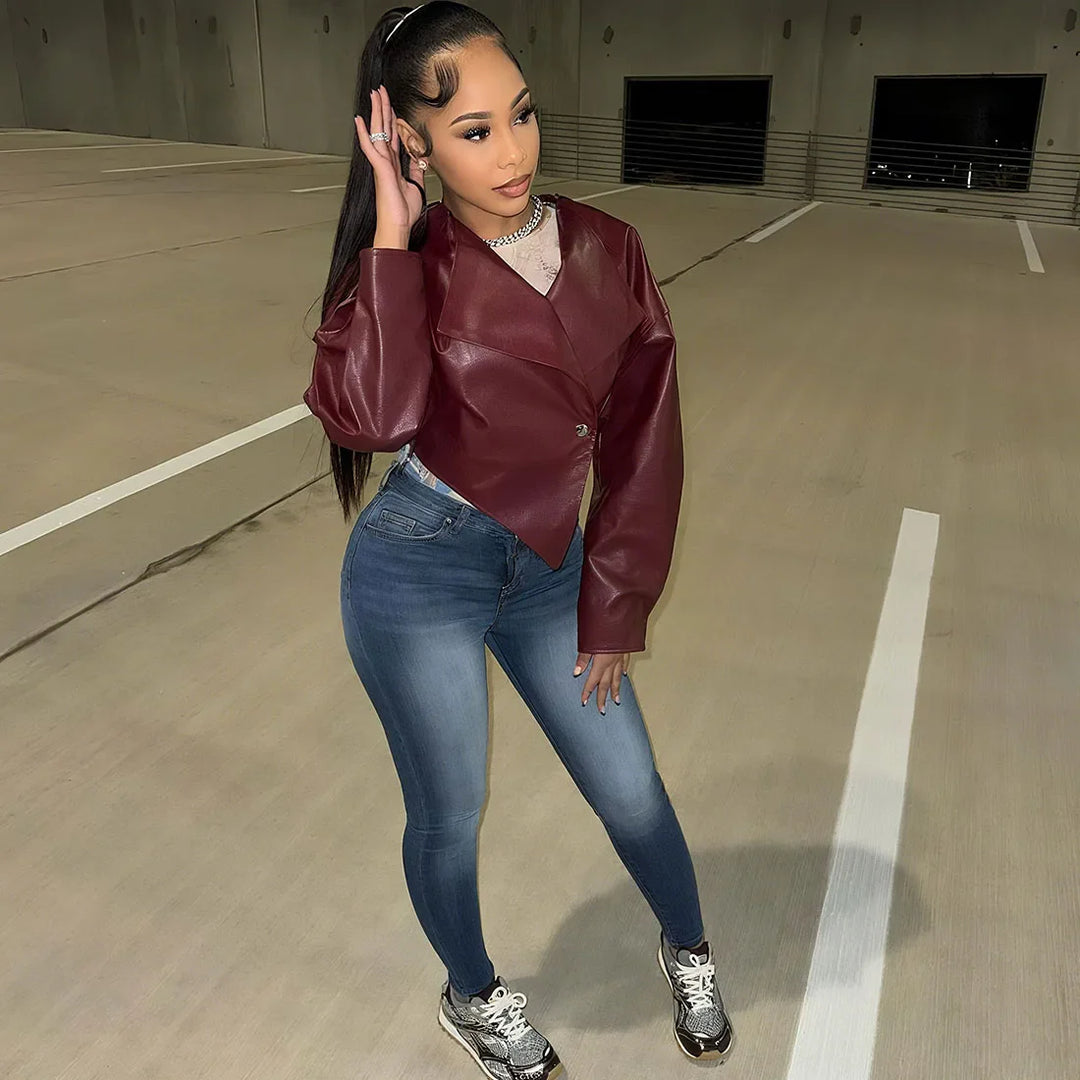 EB | Kunstleder Kurzjacke Damen