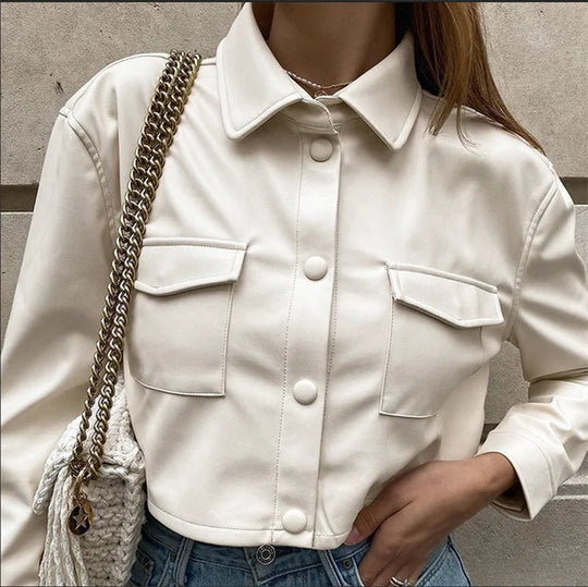 EB | Lederjacke mit Kapuze