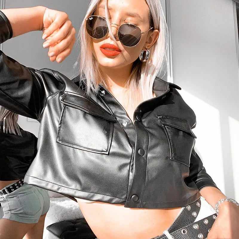 EB | Lederjacke mit Kapuze