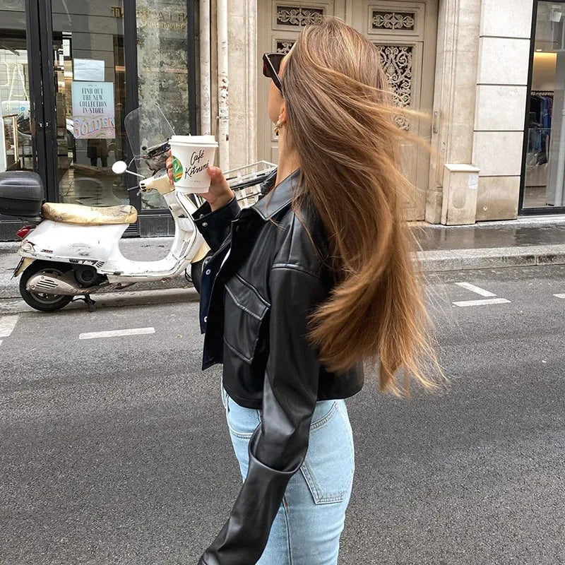 EB | Lederjacke mit Kapuze