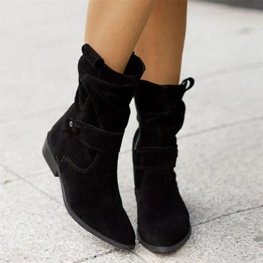 Lässige Stiefel Mit Niedrigem Absatz EB