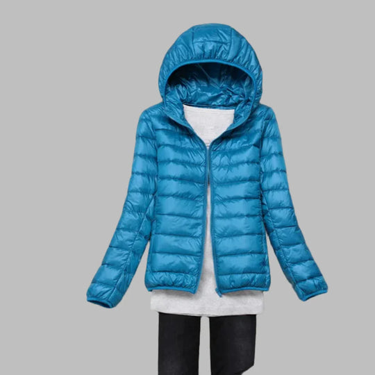 EB | Ultraleichte, Faltbare Daunenjacke mit Kapuze für Damen