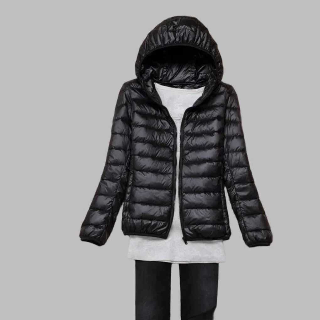 EB | Ultraleichte, Faltbare Daunenjacke mit Kapuze für Damen