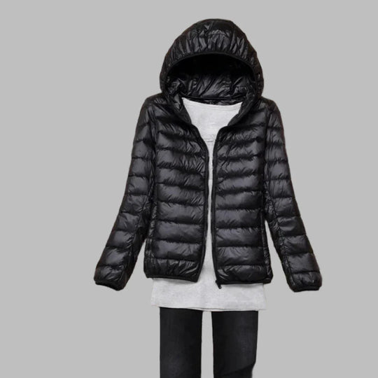 EB | Ultraleichte, Faltbare Daunenjacke mit Kapuze für Damen