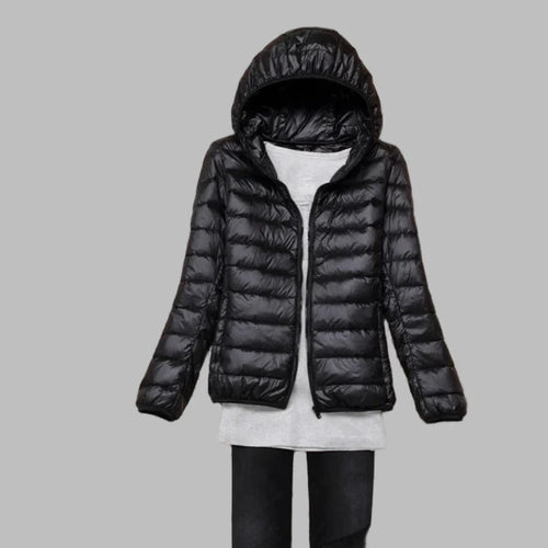 EB | Ultraleichte, Faltbare Daunenjacke mit Kapuze für Damen