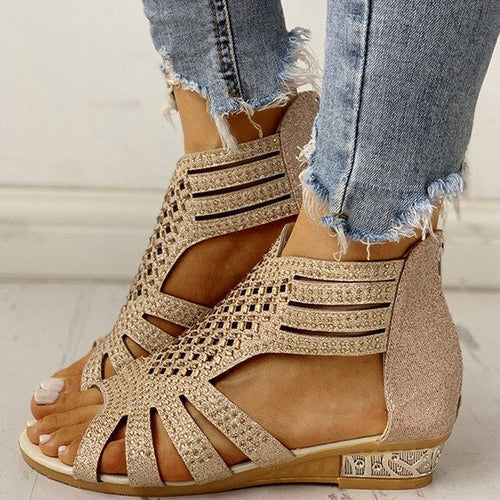 EB - Orthopädische Sandalen mit niedrigem Absatz
