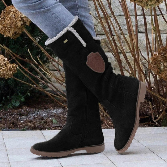 Hyggelige hohe Sherpa-Stiefel aus Wildleder EB