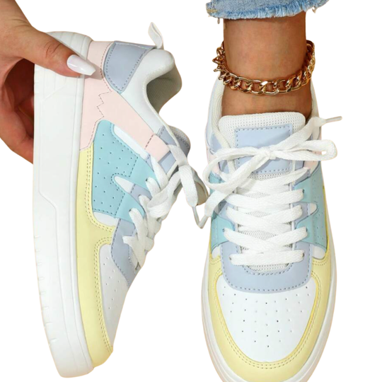 Damen Sneakers Leopard Muster Trendy EB