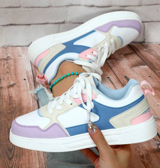 Damen Sneakers Leopard Muster Trendy EB