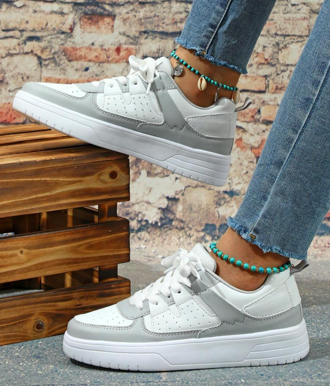 Damen Sneakers Leopard Muster Trendy EB