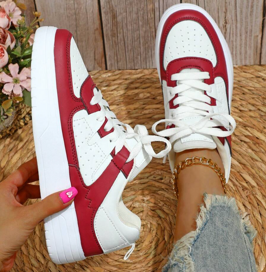 Damen Sneakers Leopard Muster Trendy EB