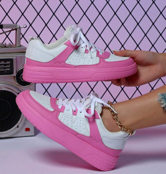 Damen Sneakers Leopard Muster Trendy EB
