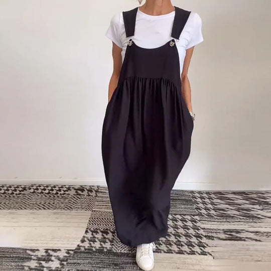 EB | Kleid Lässig Einfarbig Hosenträger