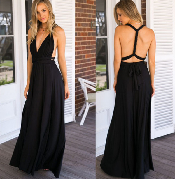 Damen Multiway Wickelkleid mit 50+ Tragevarianten & Elastischem Stoff | EB