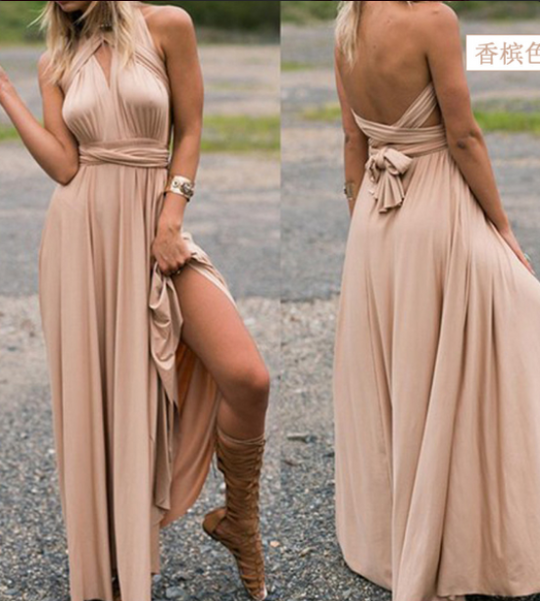 Damen Multiway Wickelkleid mit 50+ Tragevarianten & Elastischem Stoff | EB