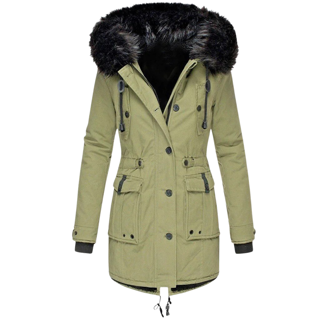 EB | Warme Winterjacke mit Kapuze für Damen