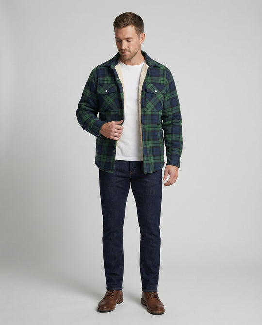 EB | Fleecegefütterte Karierte Jacke