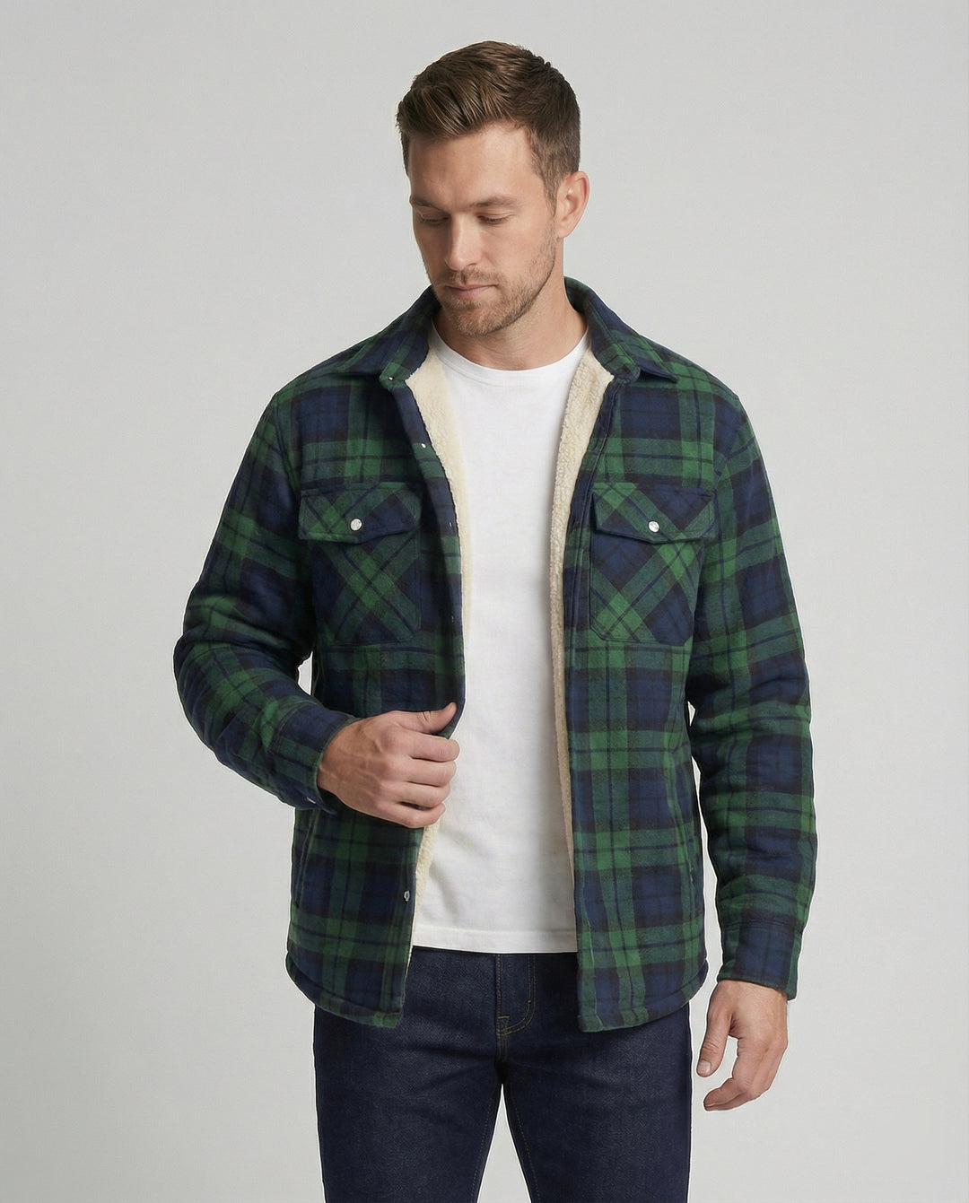 EB | Fleecegefütterte Karierte Jacke