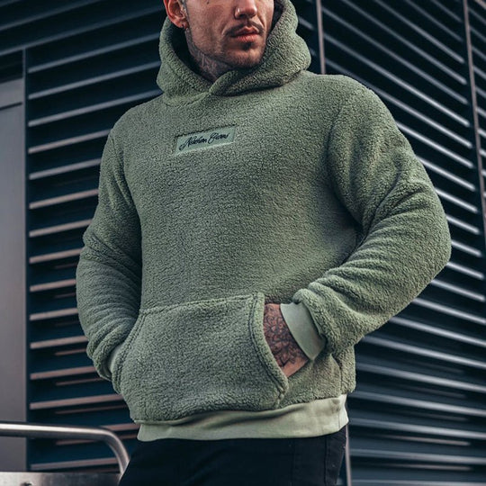 EB | Männer Fleece Lässig Schnitt Tasche Weich und Warm