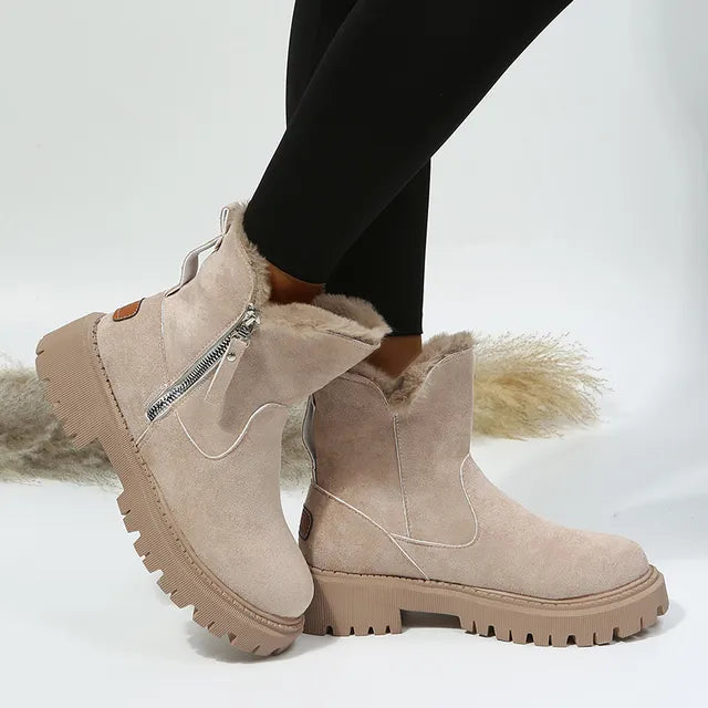 EB | Warme Samt Winterstiefel für Damen – Gemütlicher & Stilvoller Komfort